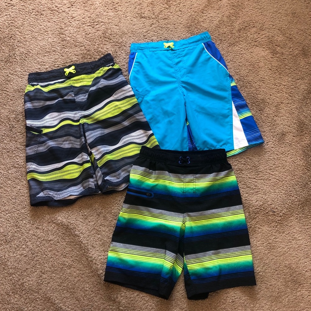 3 pairs (lot) of boys Swim trunks, size 10-12 (LG)